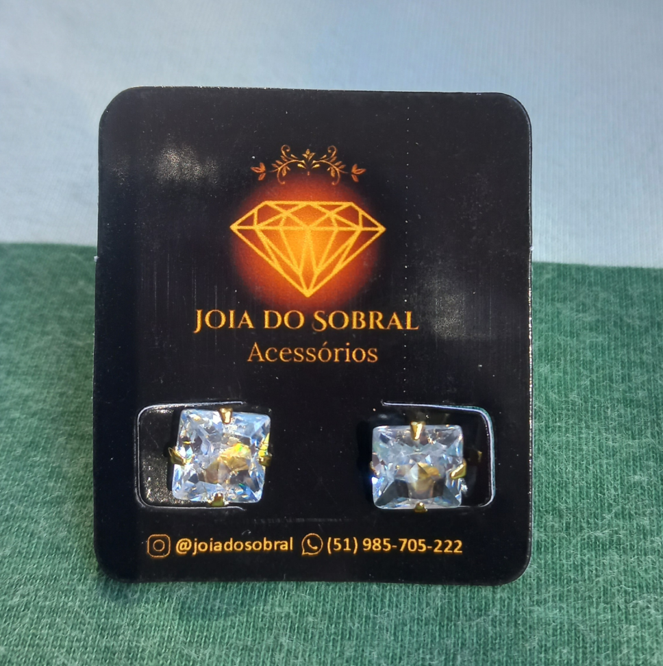 Brinco de zircônia quadrada - #3