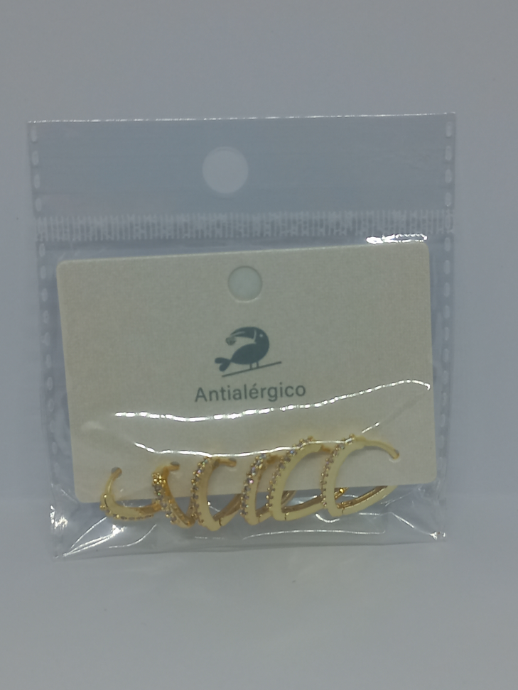 Brinco Trio Coração - #1