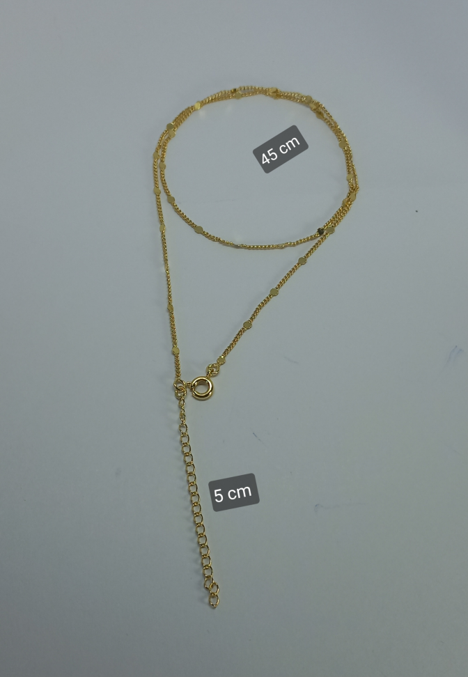 Corrente com bolinhas achatadas - #2