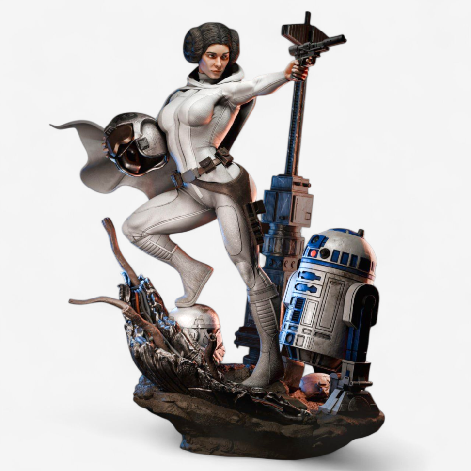 Leia e R2-D2 / Star Wars