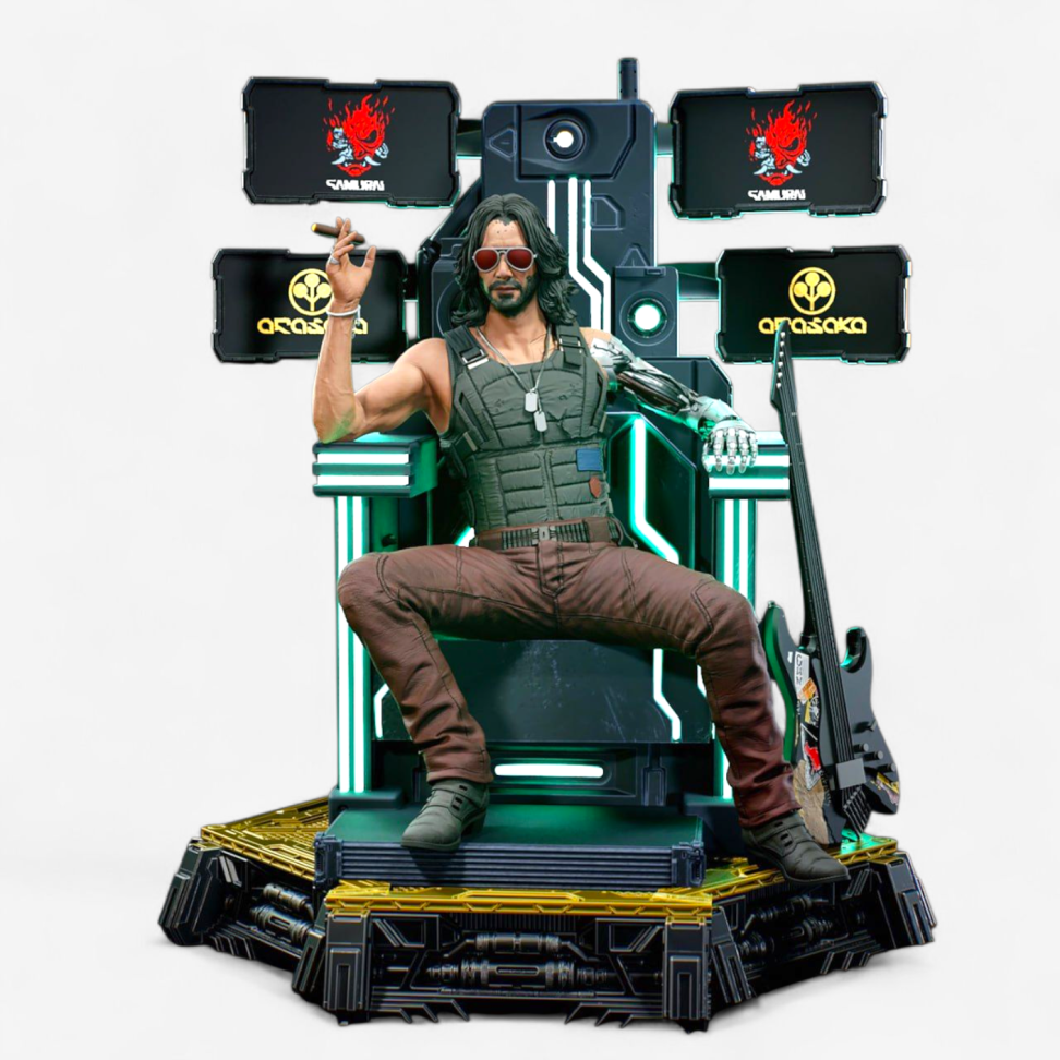 Réplique 1/2 Du Bras De Johnny Silverhand – Cyberpunk 2077, Résine Peinte Main, 30 Cm, Licence Officielle