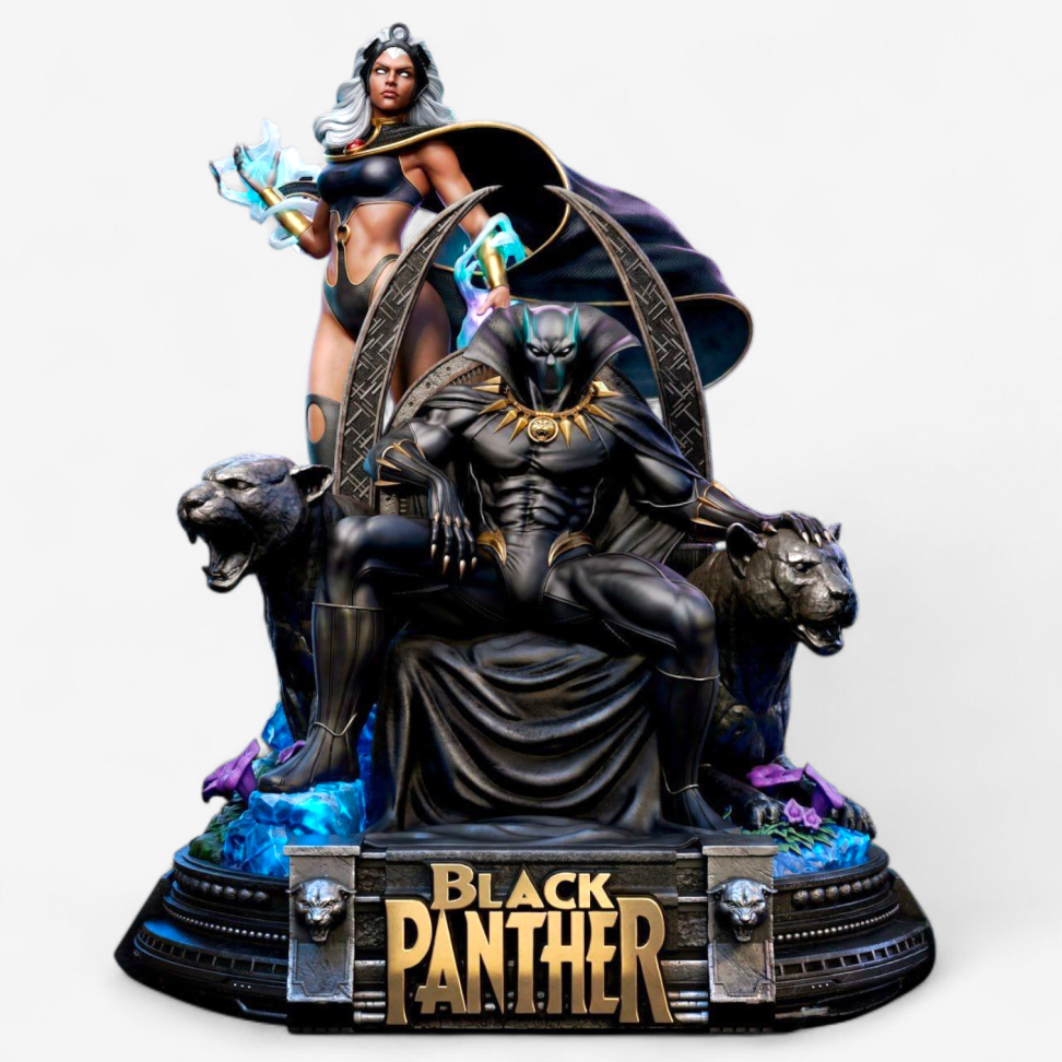 Pantera Negra e Tempestade / Marvel (Dioarama)