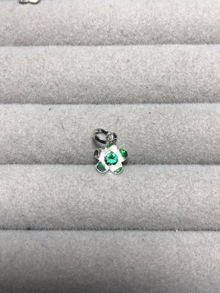 PINGENTE FLOR COM ZIRCÔNIA 3MM REDONDA - #3