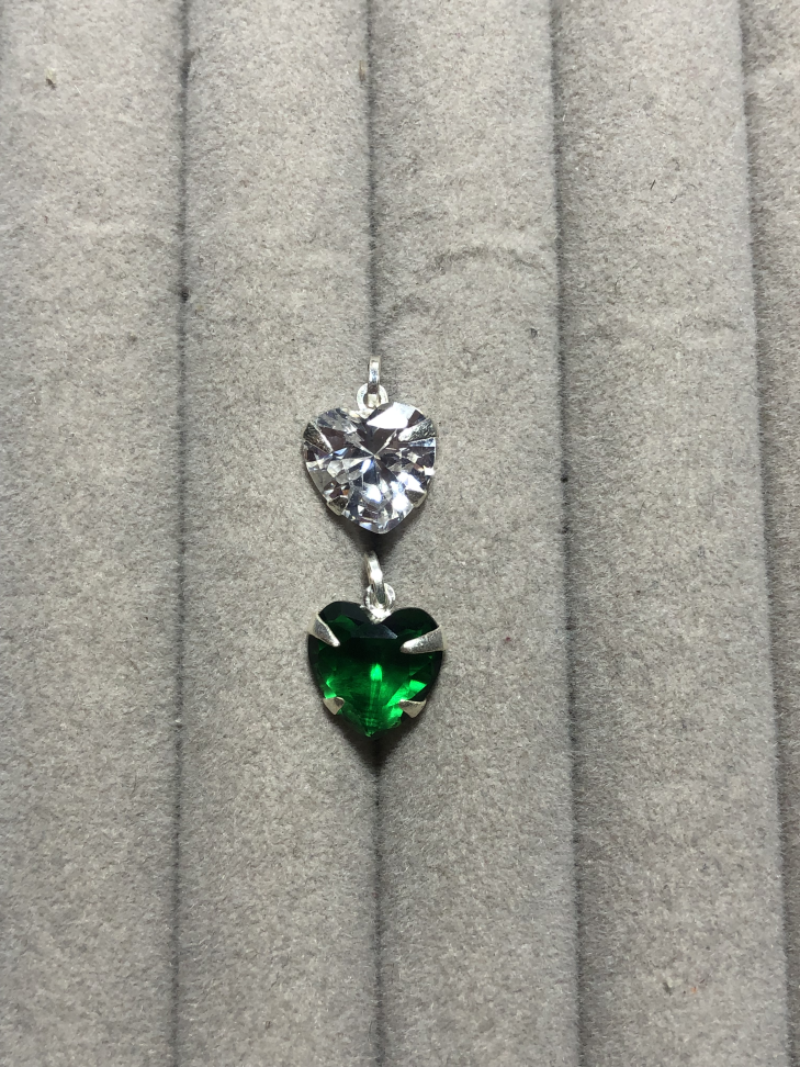 PINGENTE ZIRCÔNIA CORAÇÃO 10MM