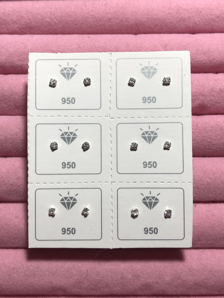 Brinco Zircônia 2mm Cristal