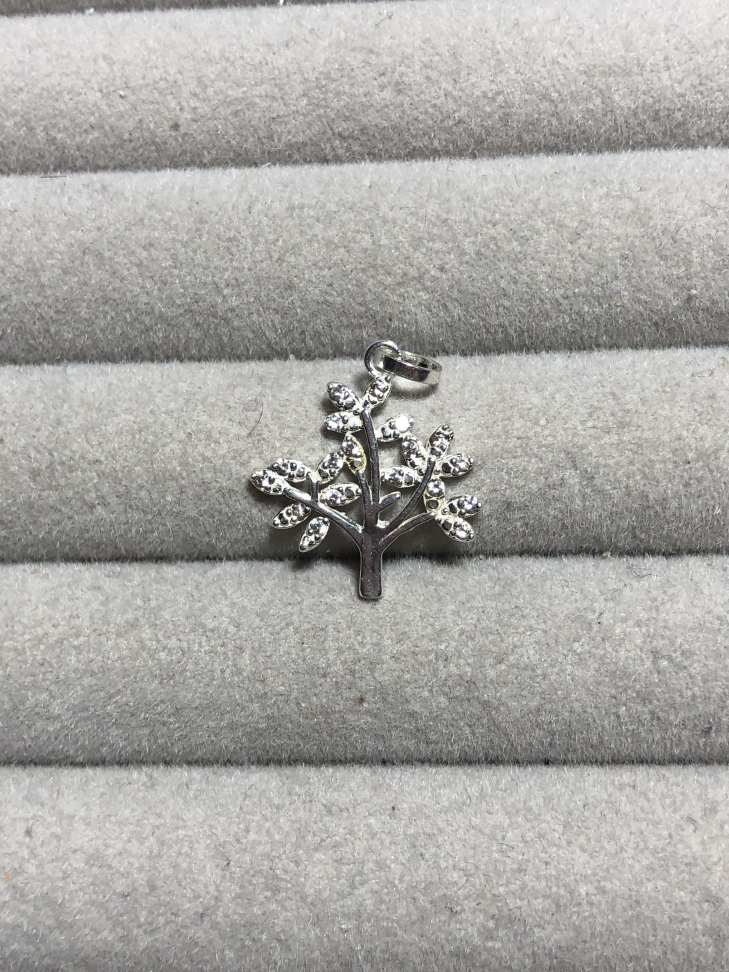 PINGENTE ÁRVORE DA VIDA 19MM EM MICRO CRAVAÇÃO DE ZIRCÔNIAS