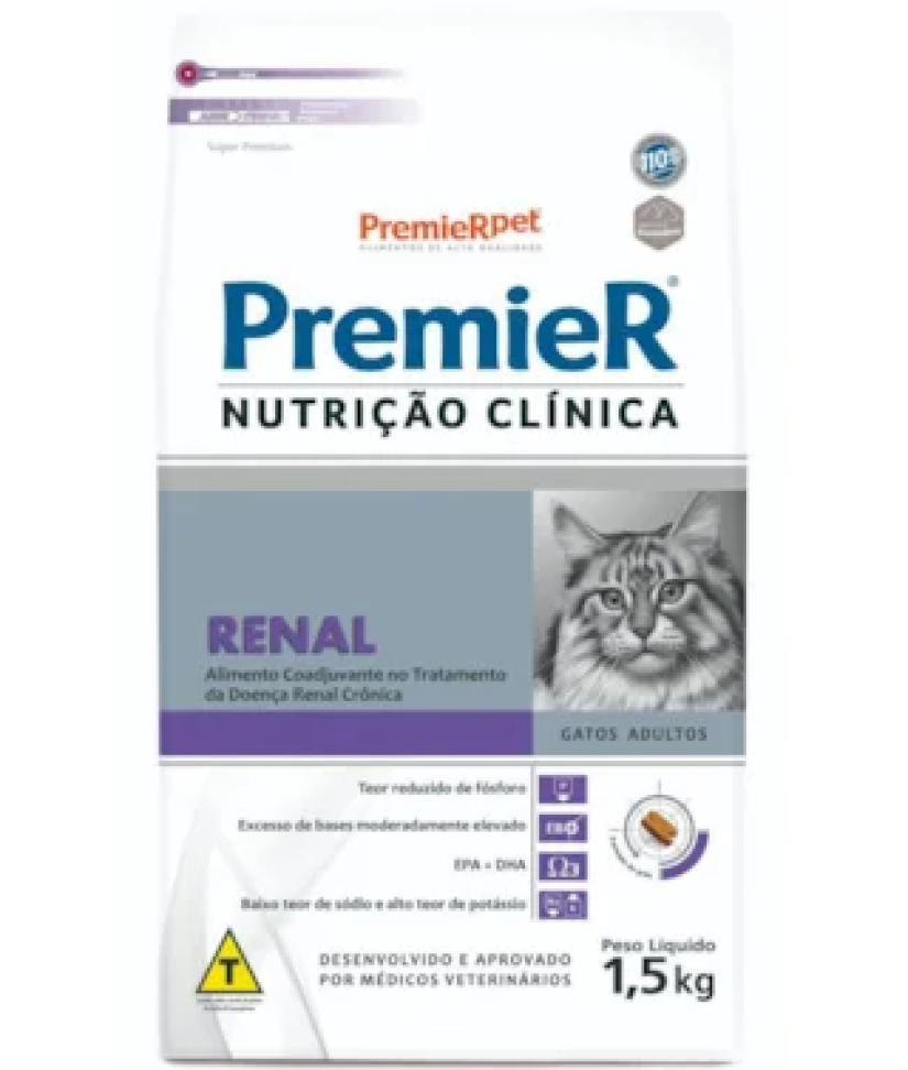 Nutrição Clínica Gatos Adultos Renal - Premier (500g - 1,5kg) - #2