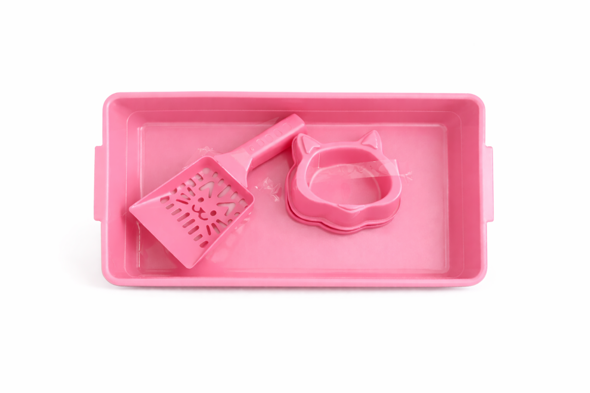 Kit Caixa de Areia + Pá Limpa Cocô + 2 Potes de ração - #1