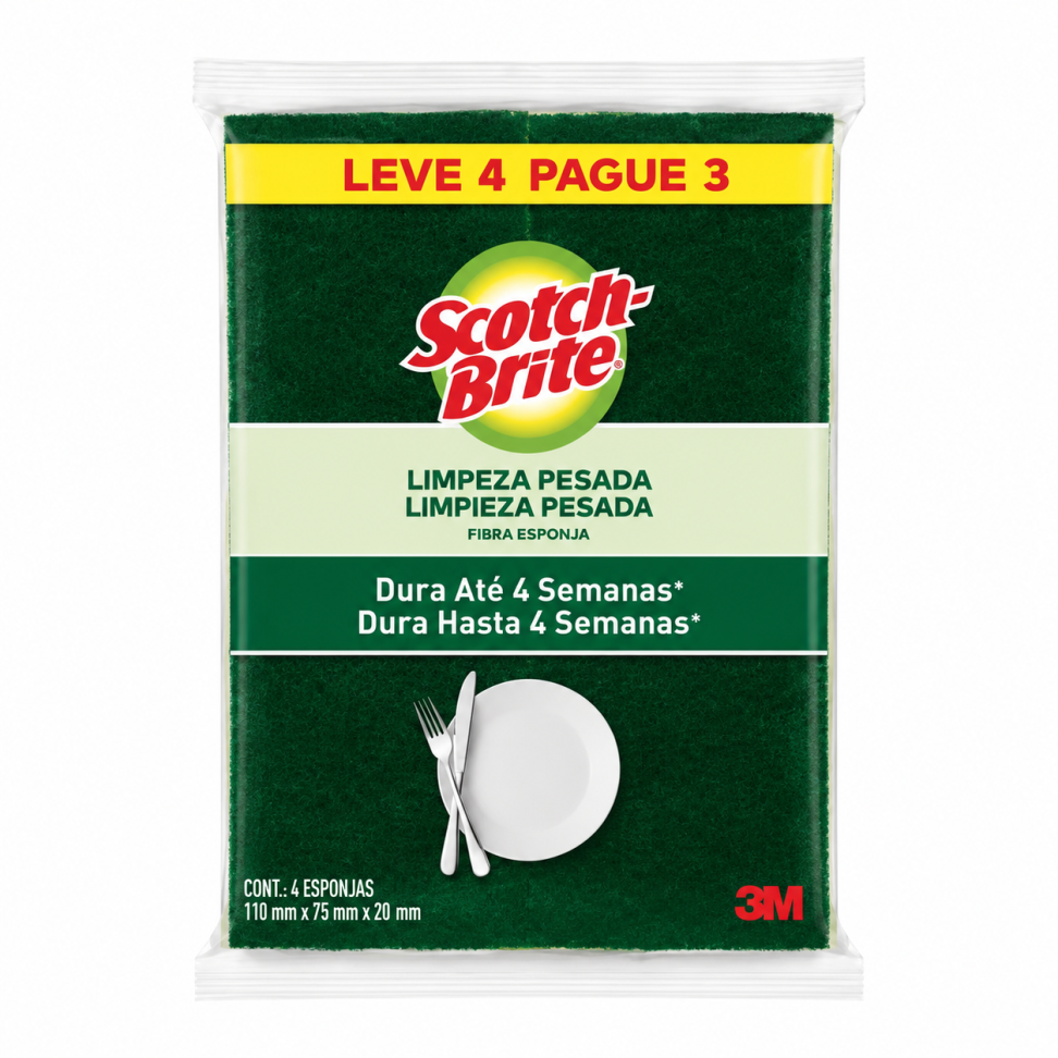 Esponja Multiuso 3M Scotch 4un