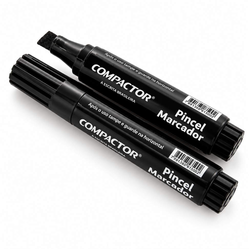 Marcador Permanente Compactor Preto