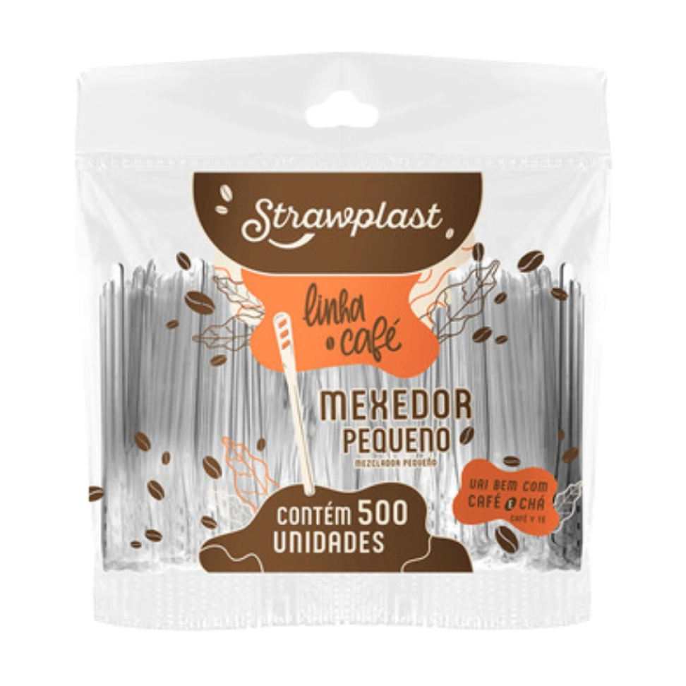 Mexedor Café 7cm Strawplast c/500