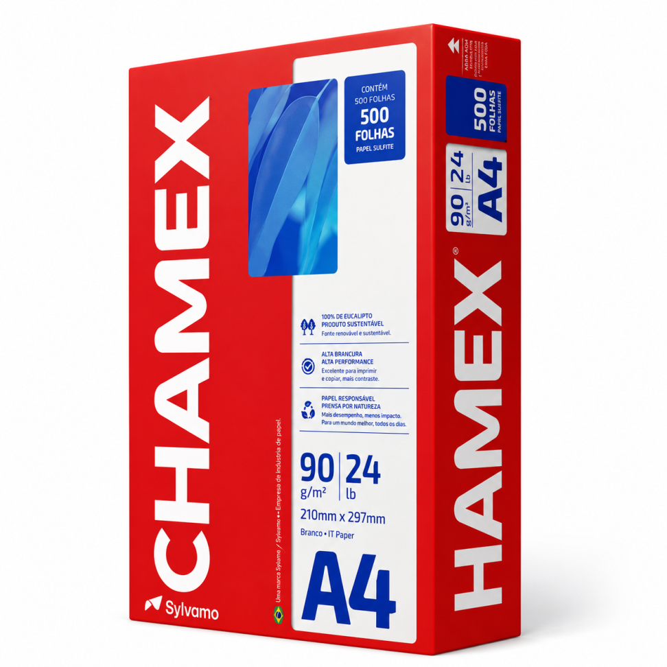 Papel Sulfite Chamex A4 90g 500 fls