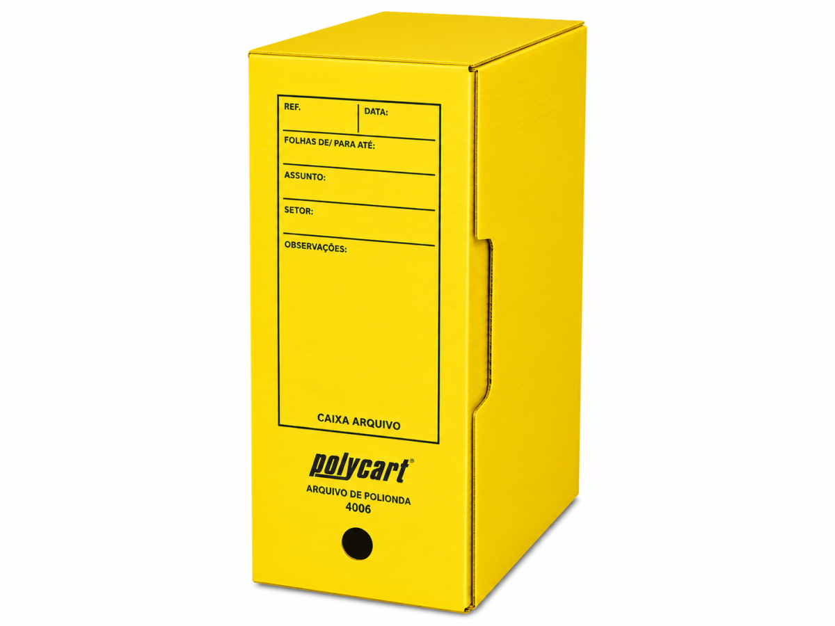 Arquivo Morto Polionda Polycart Amarelo 4006