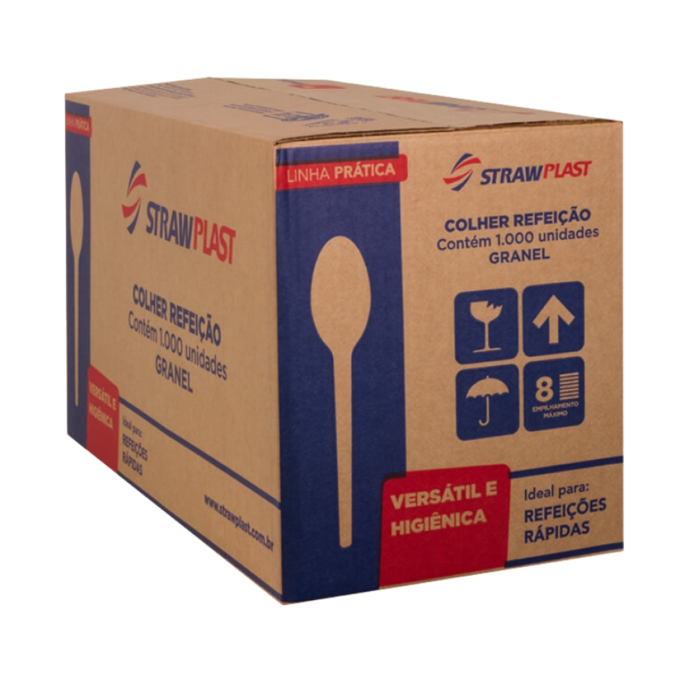 Colher Plástica Refeição Cristal