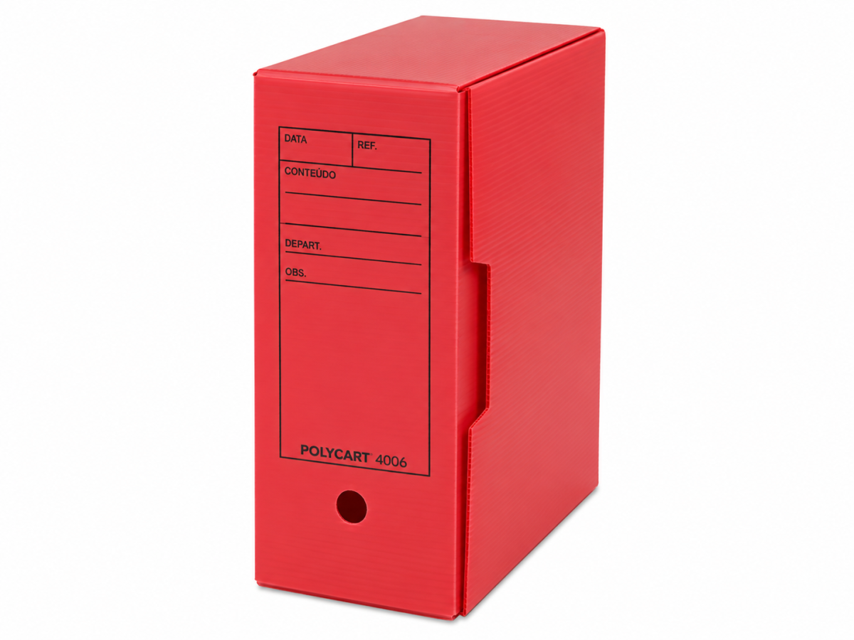 Arquivo Morto Polionda Polycart Vermelho 4006