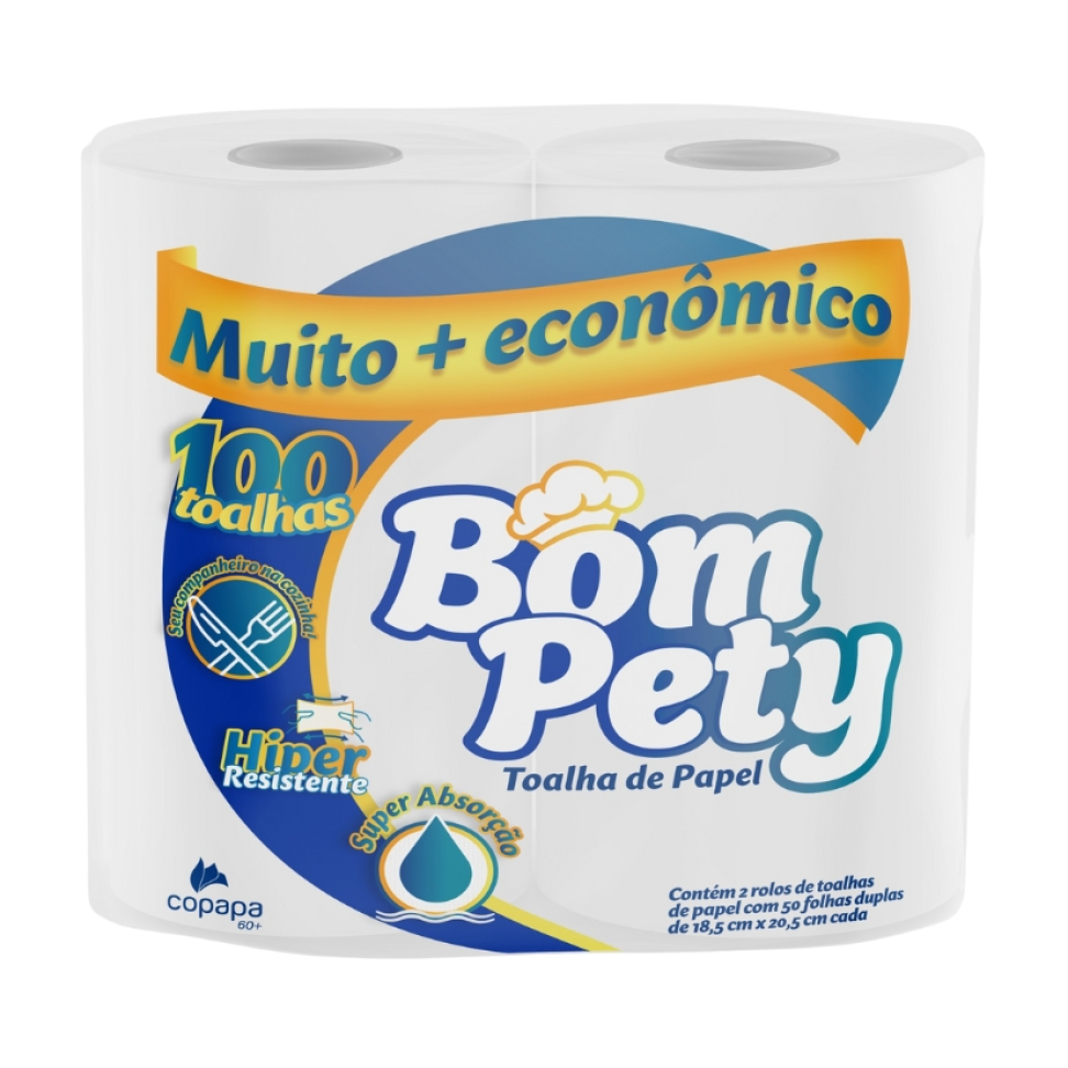 Papel Toalha Cozinha Bom Pety 2un