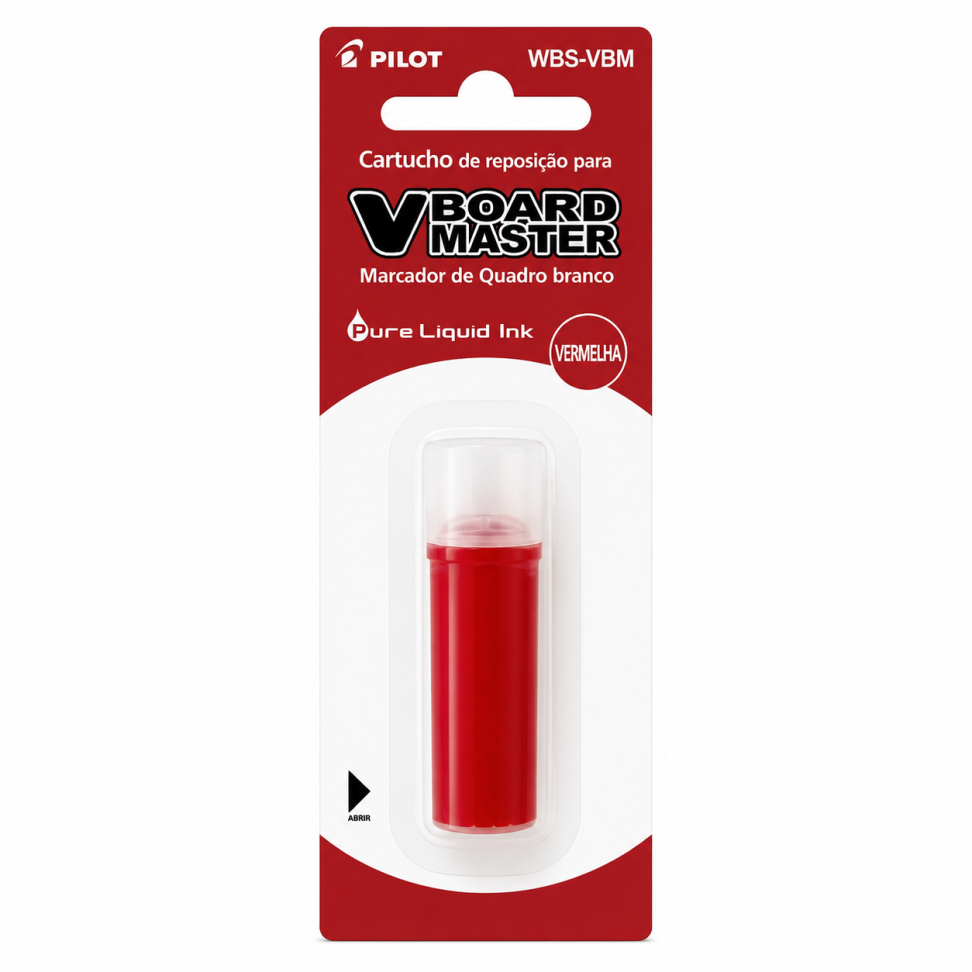 Refil Marcador Quadro Branco Verm.