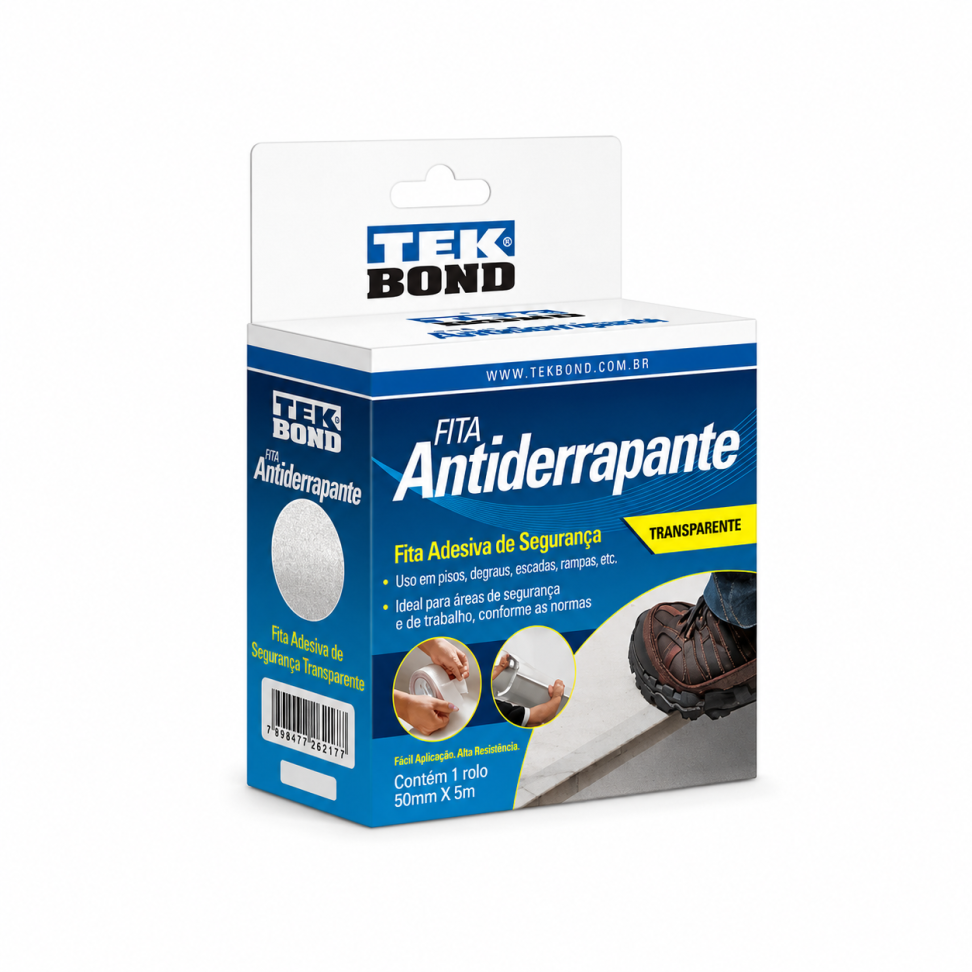 Fita Antiderrapante Tekbond Transparente