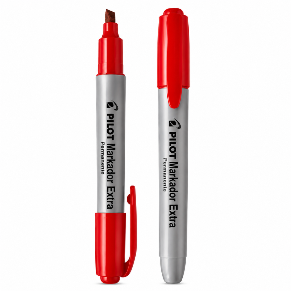 Marcador Permanente Pilot Chanf Vermelho