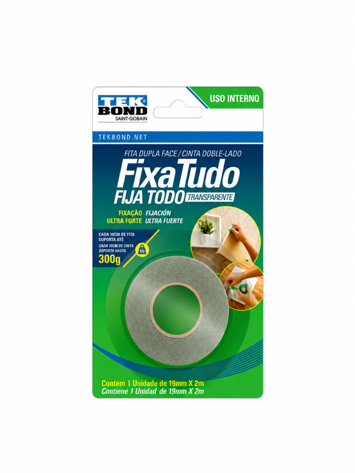 Fita Dupla Face Gel Tekbond 19mmx2m