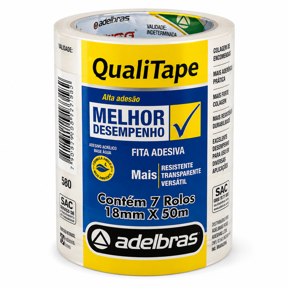 Fita Embalagem Adelbras 24x50 Transparente