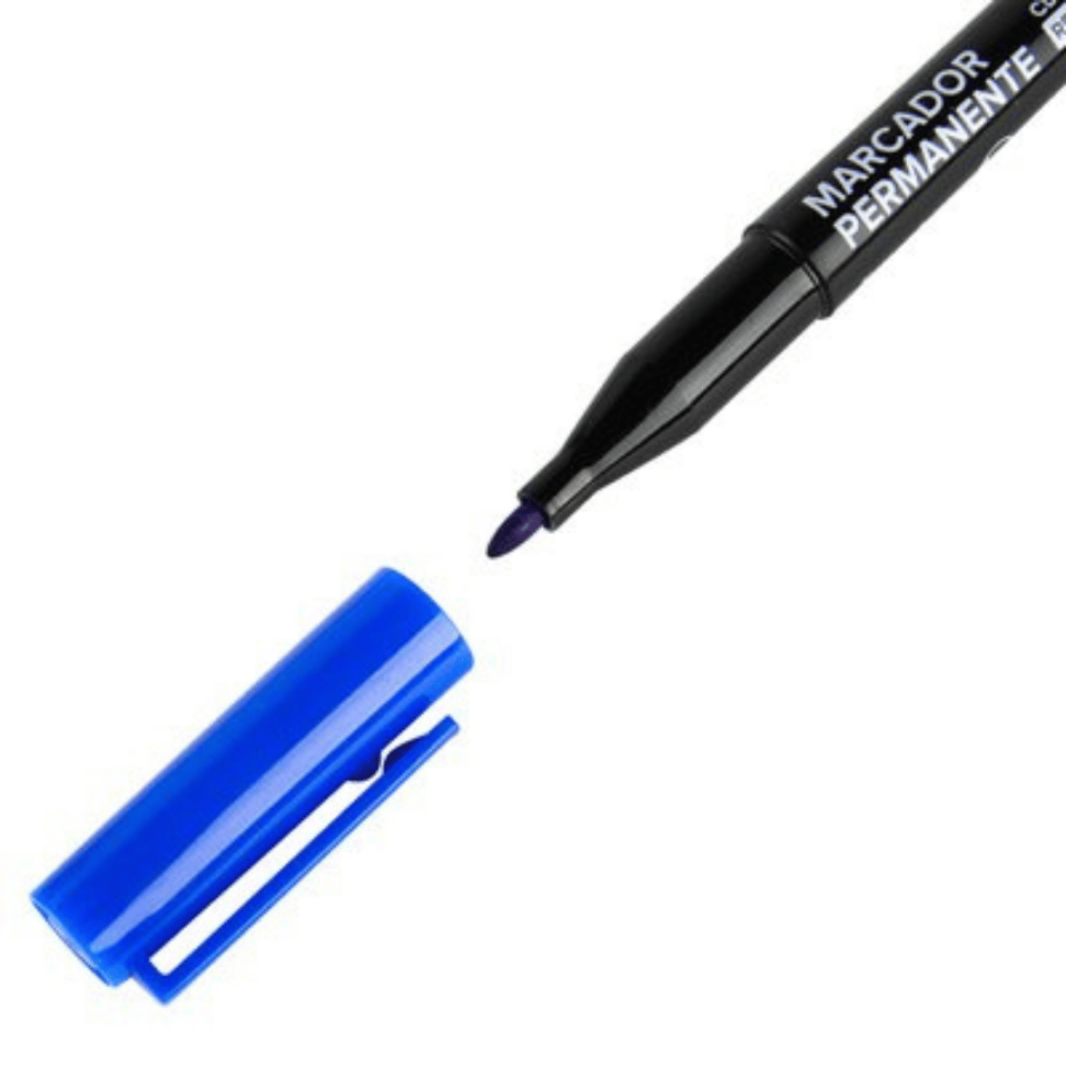 Caneta Retroprojetor CD/DVD Go Office 2mm Azul - #1