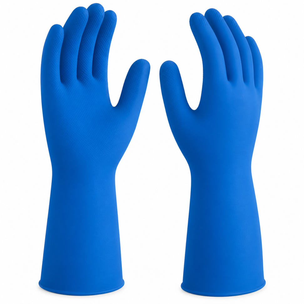 Luva Látex Mucambo Azul Pequena