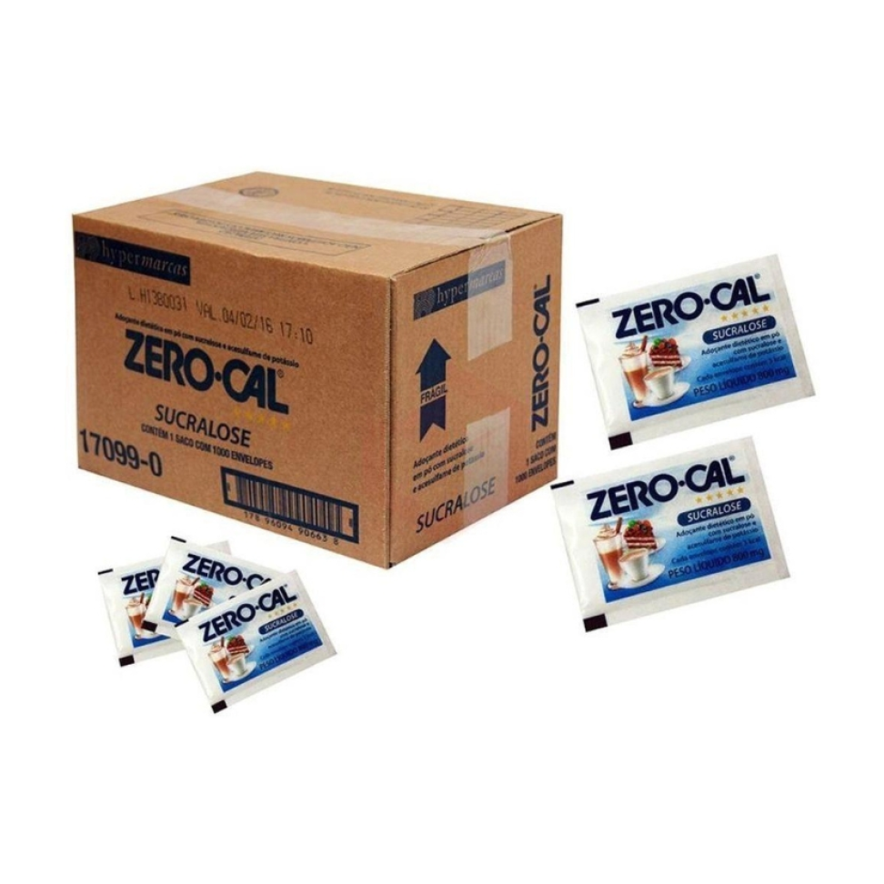 Adoçante em Pó Sucralose ZeroCal 1000x0,6g