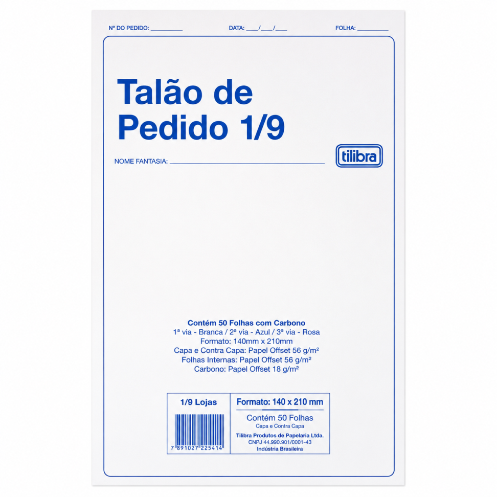Talão Pedido Tamoio A4 25x2