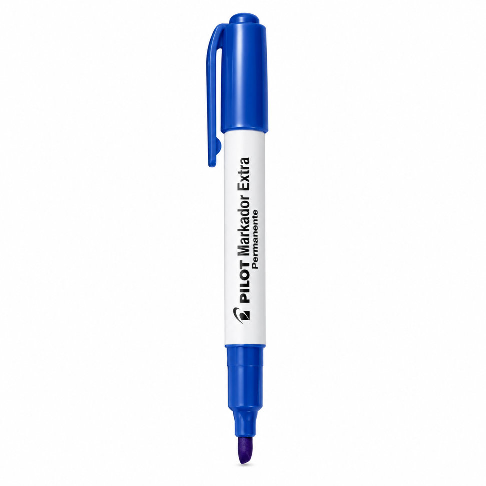 Marcador Permanente Pilot Chanf Azul