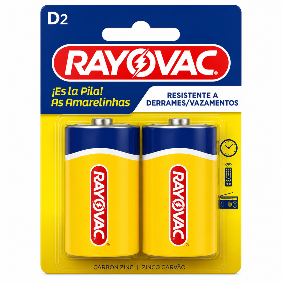 Pilha Rayovac D c/2