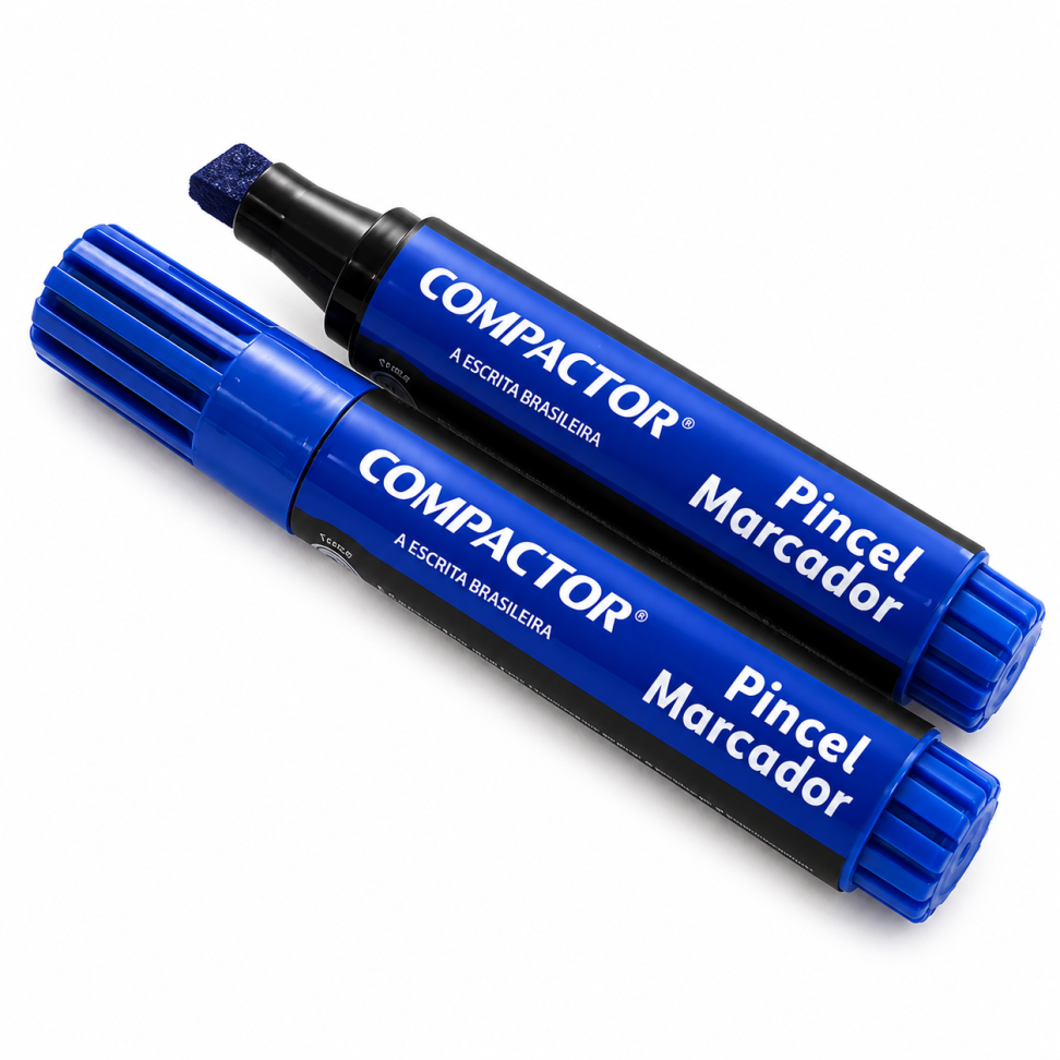 Marcador Permanente Compactor Azul