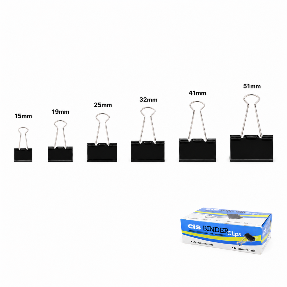 Prendedor de Papel CIS 19mm c/12