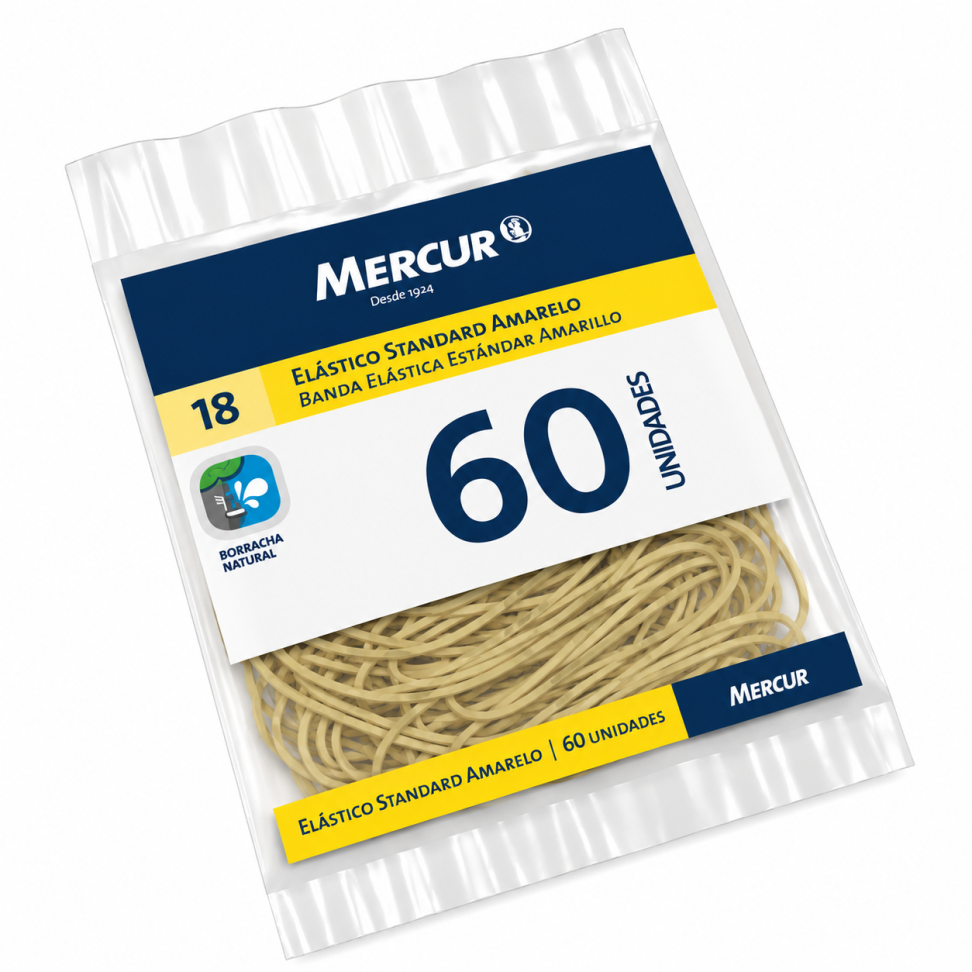Elástico Latex Mercur Standard c/60