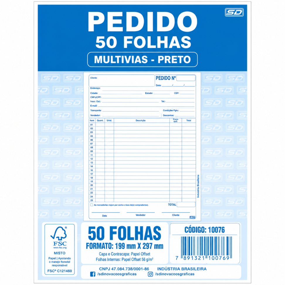 Talão Pedido São Domingos 1/9 50x1