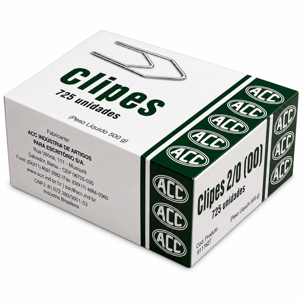 Clips Niquelado ACC 2/0 c/725