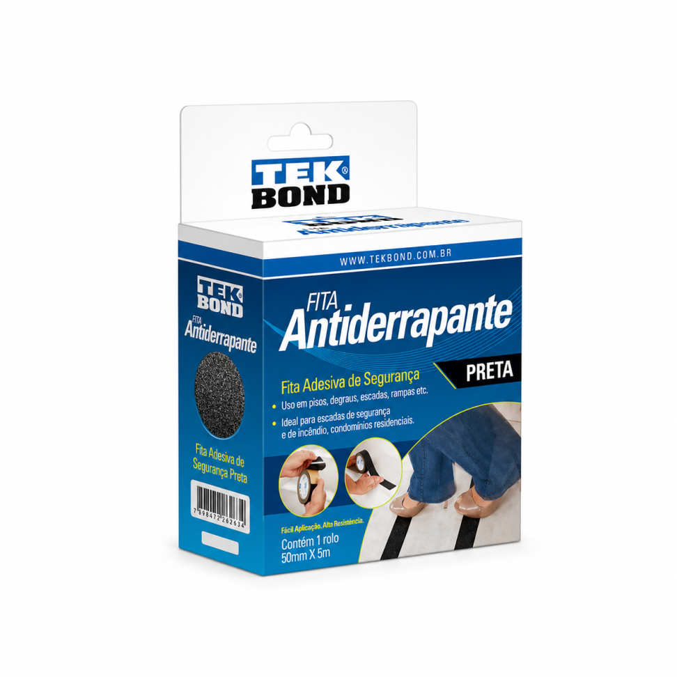 Fita Antiderrapante Tekbond Preta
