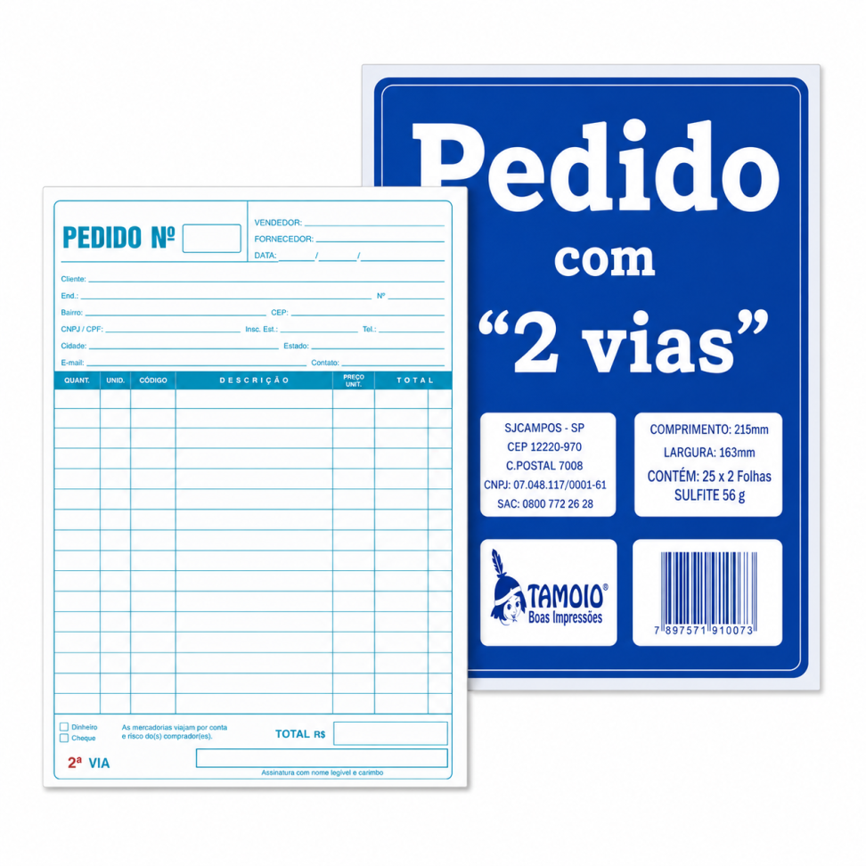 Talão Pedido Tamoio 1/18 25x2