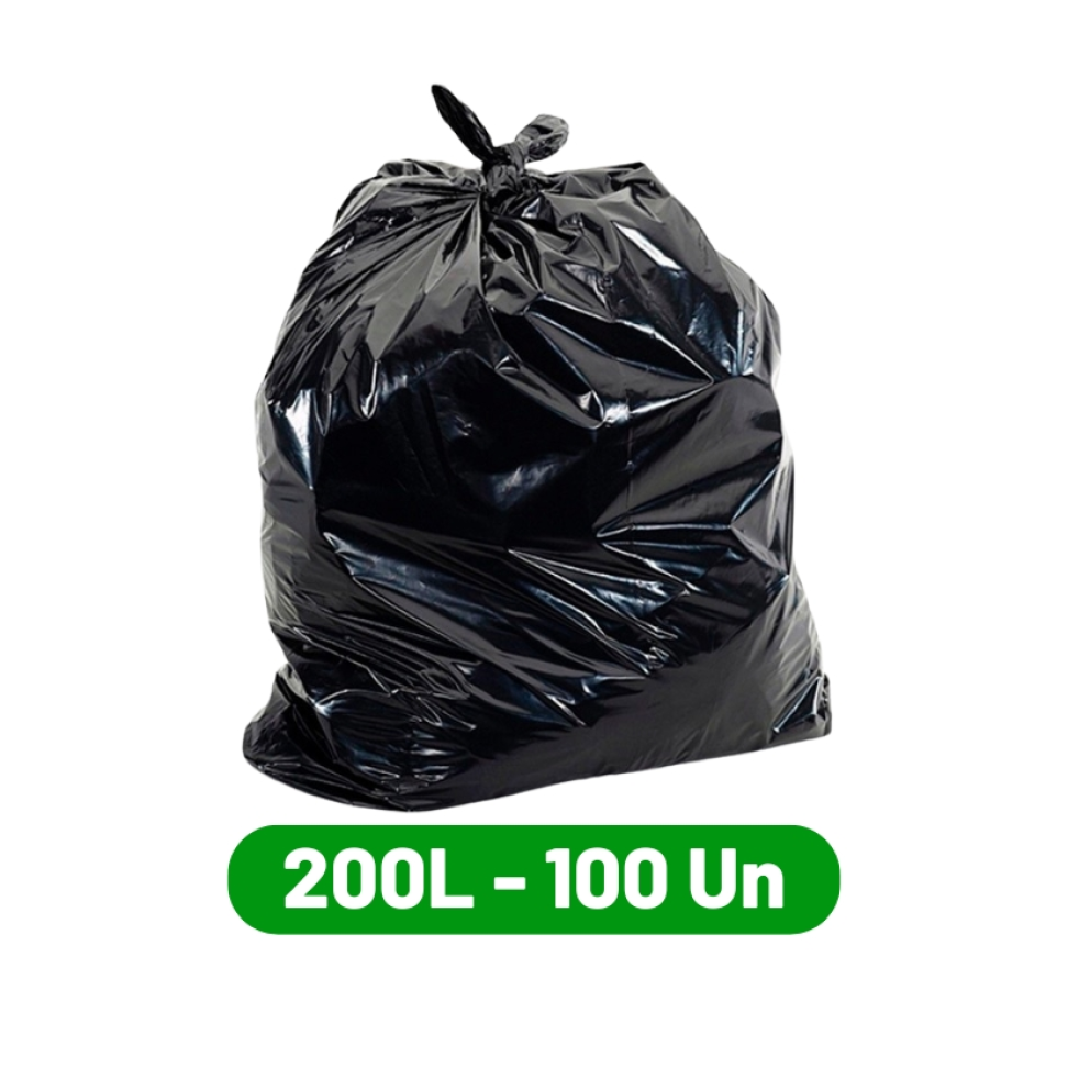 Saco de Lixo 200L Reforçado 100un
