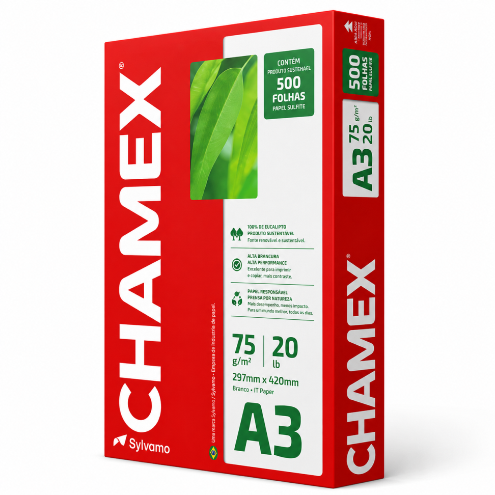 Papel Sulfite Chamex A3 500 fls