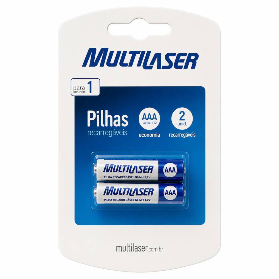 Pilha Recarregável Multilaser AAA2