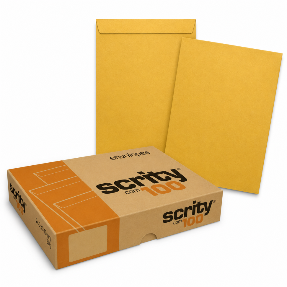 Envelope Kraft Ouro 240x340 80g c/100