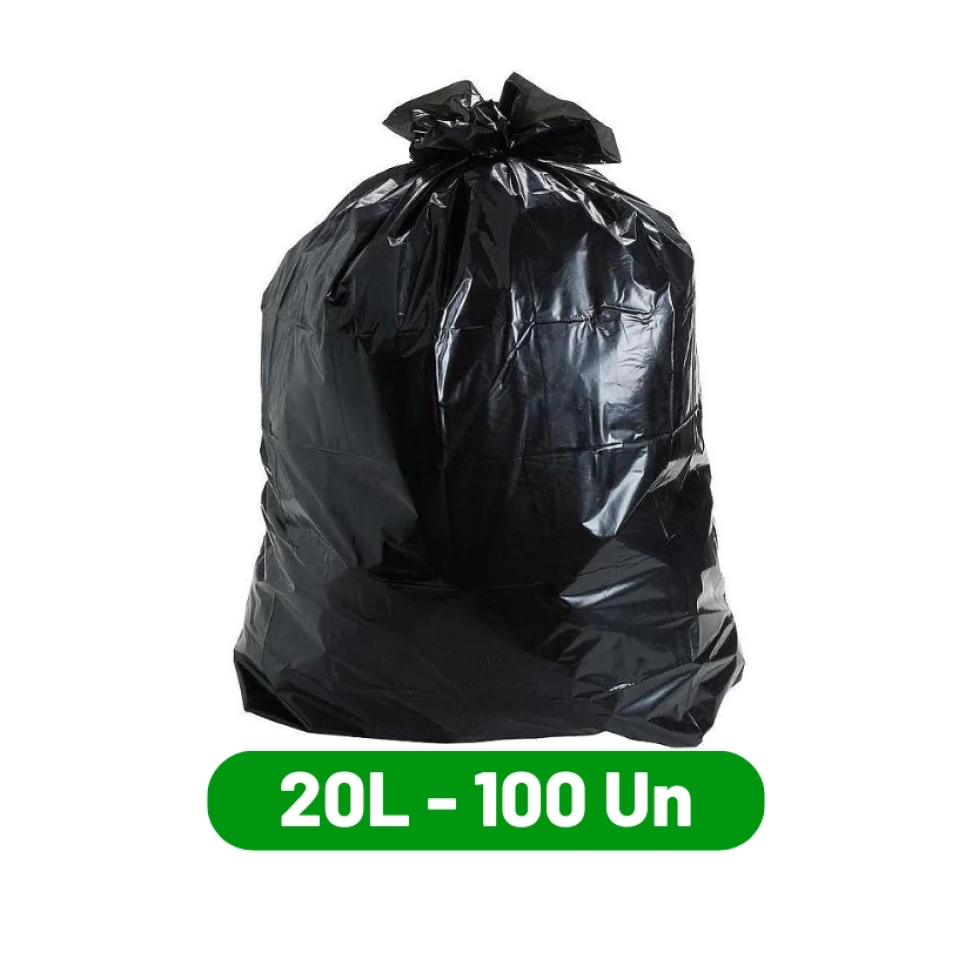 Saco de Lixo 20L 100un