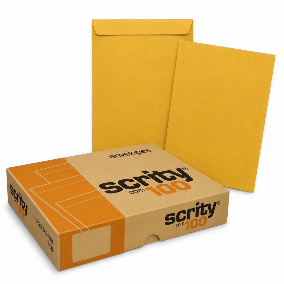 Envelope Kraft Ouro 185x248 80g c/100