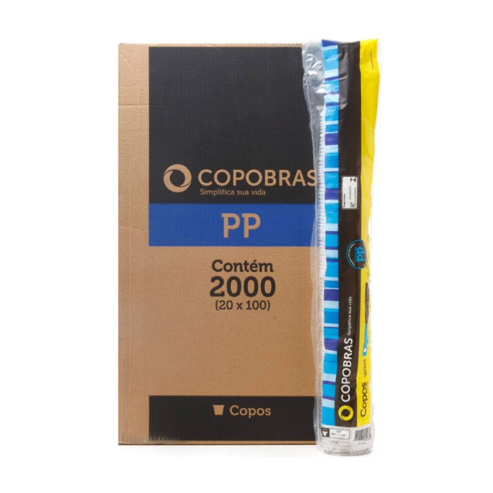 Copo Transparente PP 300ml Copobras
