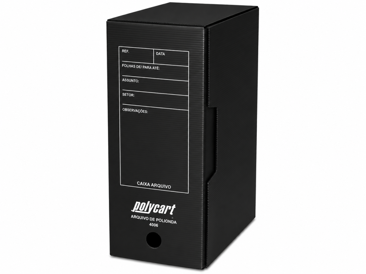 Arquivo Morto Polionda Polycart Preto 4006