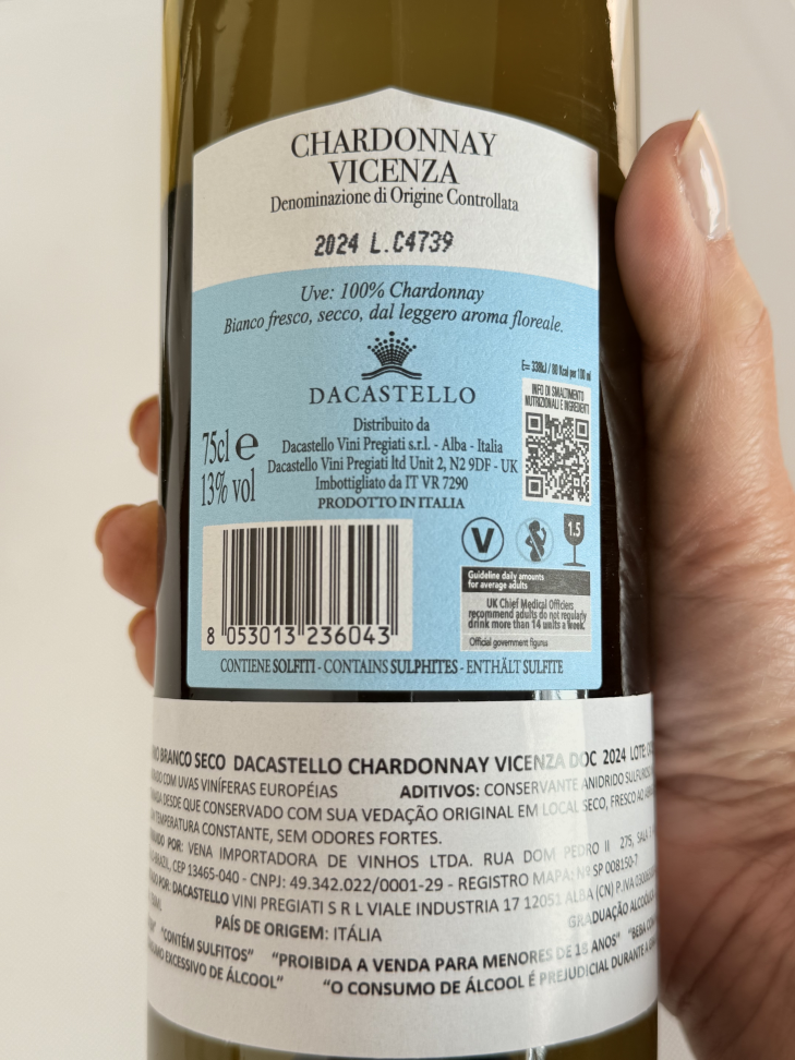 CHARDONNAY VICENZA - Vinho Italiano - #2