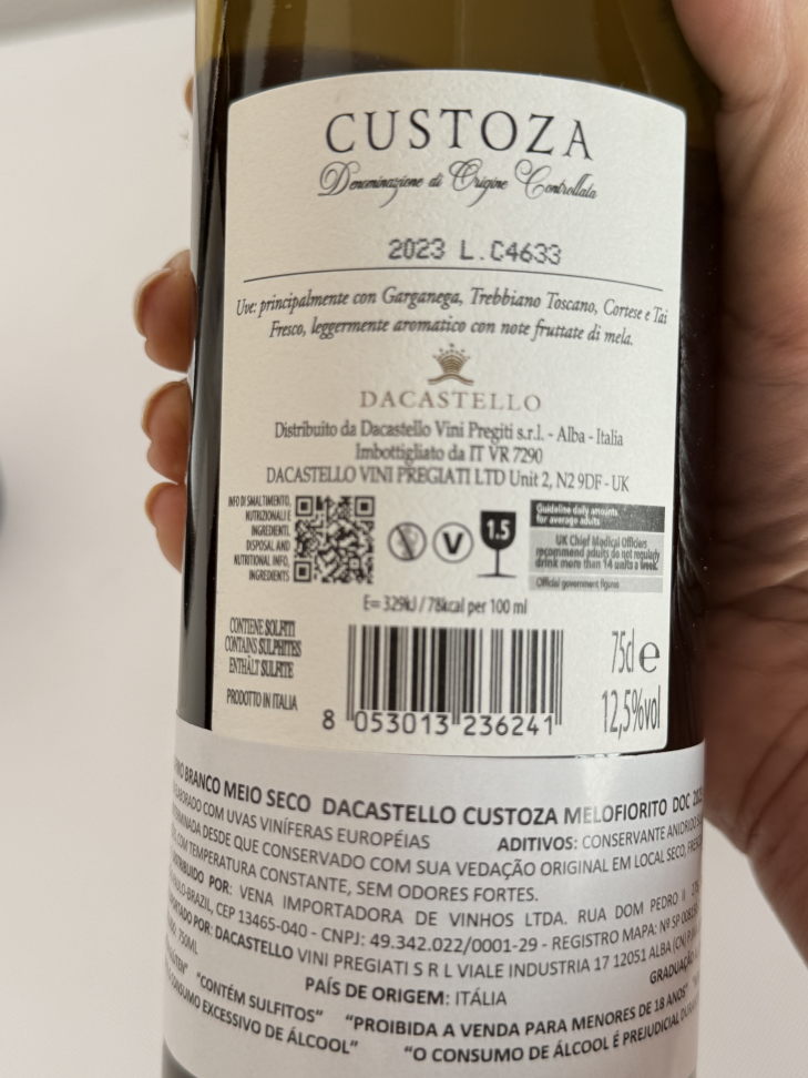 CUSTOZA Vinho Branco Italiano - #3