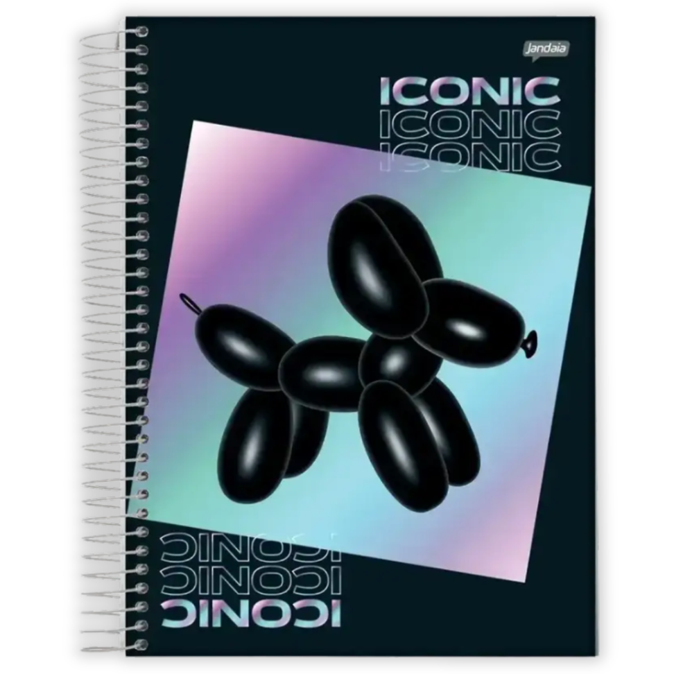 Caderno com Espiral Universitário Holográfica 1 Matéria Jandaia - #1