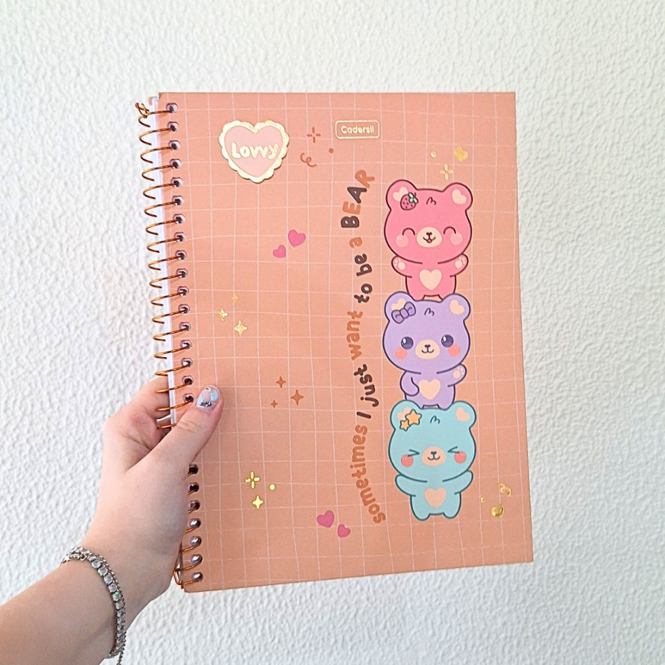 Caderno com Espiral Universitário Lovvy 1 Matéria Cadersil - #8